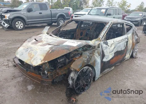 2015 Hyundai Veloster Turbo из США, поврежденный, VIN KMHTC6AE8FU222719